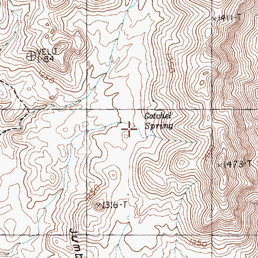Topographic Map of Gotchel Spring, NV