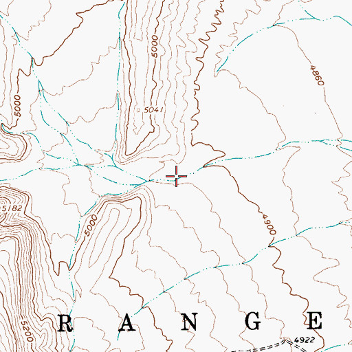 Topographic Map of Gothic Canyon, NV