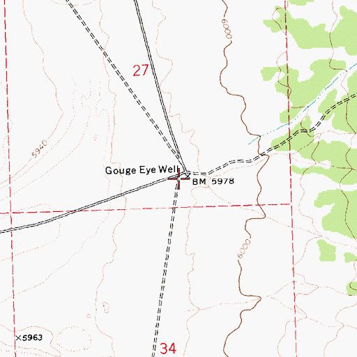 Topographic Map of Gouge Eye Well, NV