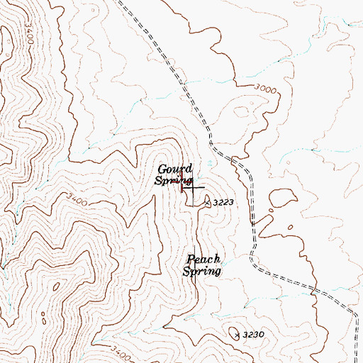 Topographic Map of Gourd Spring, NV