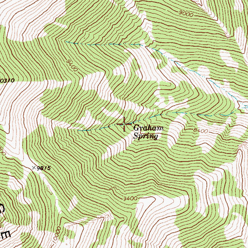 Topographic Map of Graham Spring, NV