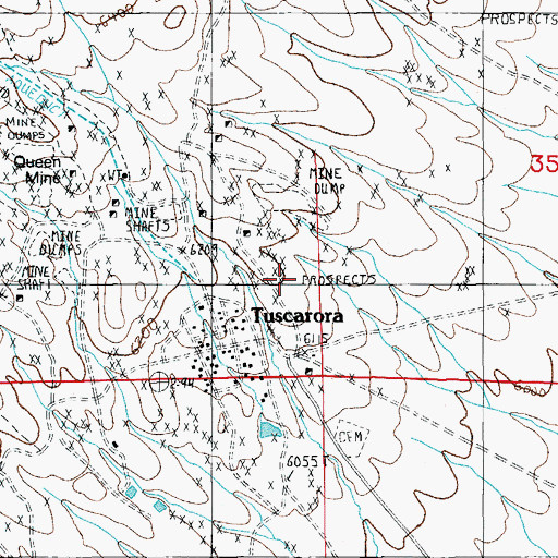 Topographic Map of Grand Prize Mine, NV