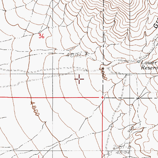 Topographic Map of Grand Trunk Canyon, NV