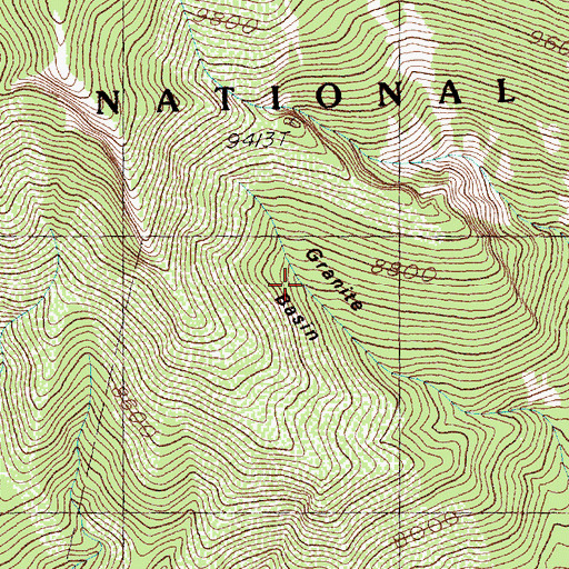 Topographic Map of Granite Basin, NV