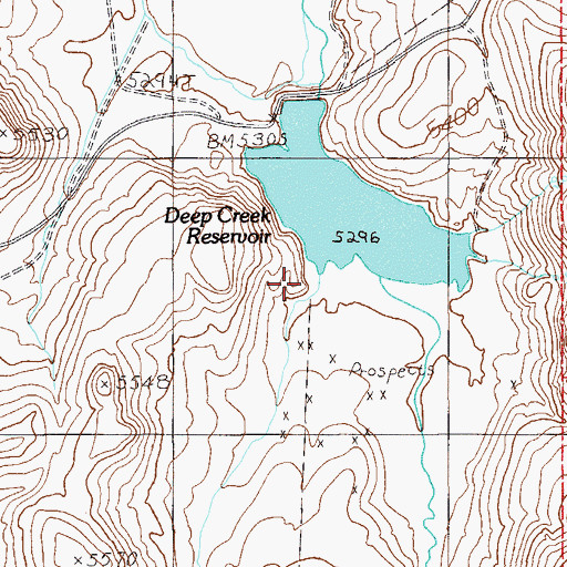 Topographic Map of Granite Creek, NV