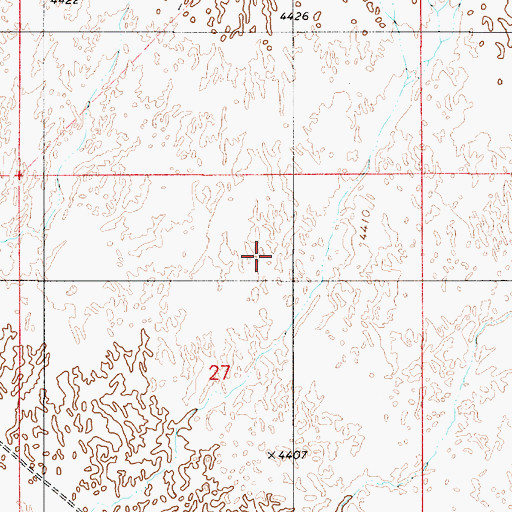 Topographic Map of Granite Creek, NV