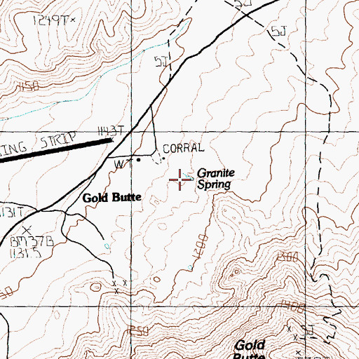Topographic Map of Granite Spring, NV