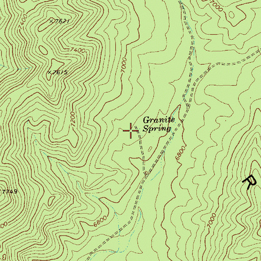 Topographic Map of Granite Spring, NV