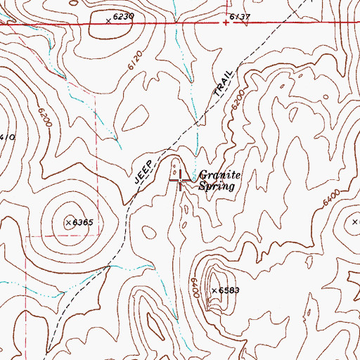 Topographic Map of Granite Spring, NV