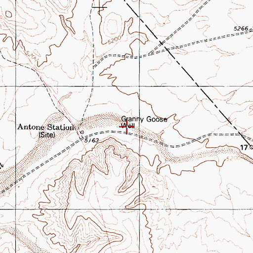 Topographic Map of Granny Goose Well, NV