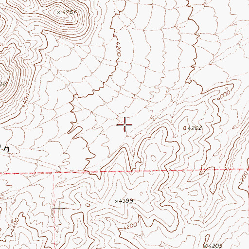 Topographic Map of Grassy Canyon, NV