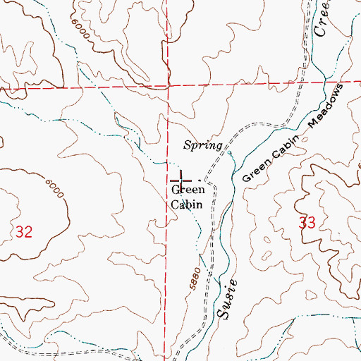 Topographic Map of Green Cabin, NV