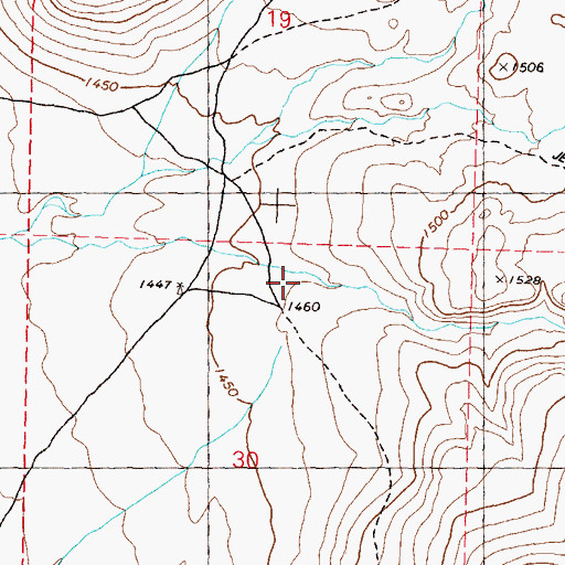 Topographic Map of Griffith Canyon, NV