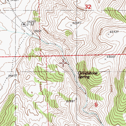 Topographic Map of Grindstone Spring, NV
