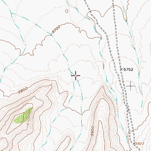 Topographic Map of Gritty Gulch, NV