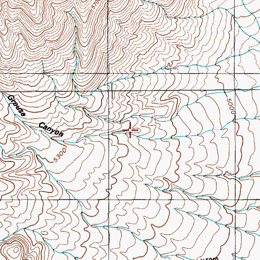 Topographic Map of Grouse Canyon, NV