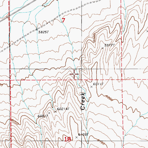 Topographic Map of Grouse Creek, NV