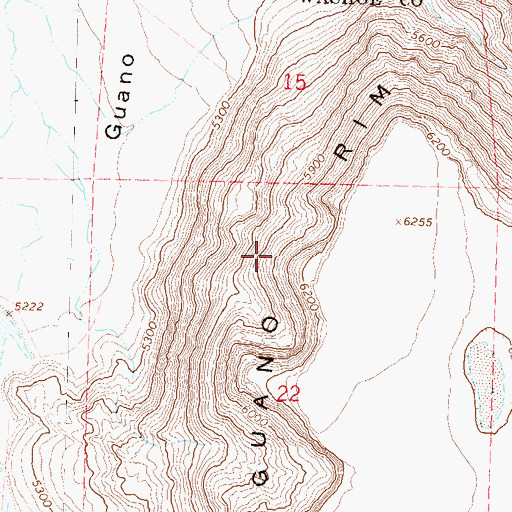 Topographic Map of Guano Rim, NV