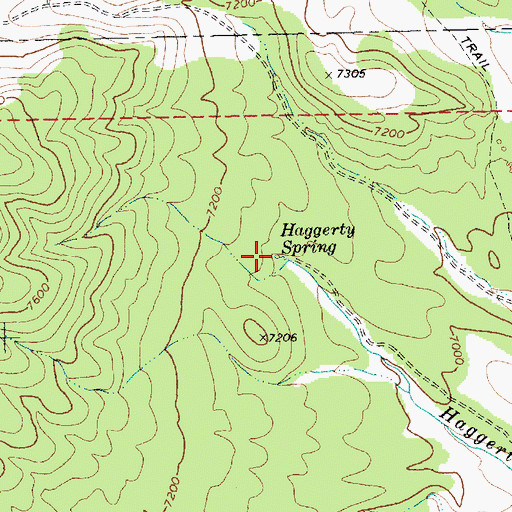 Topographic Map of Haggerty Spring, NV