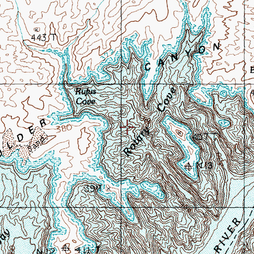 Topographic Map of Hamblin Bay, NV