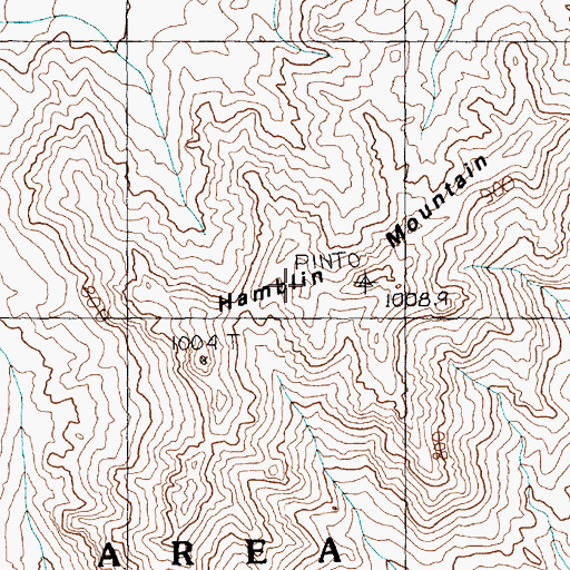 Topographic Map of Hamblin Mountain, NV