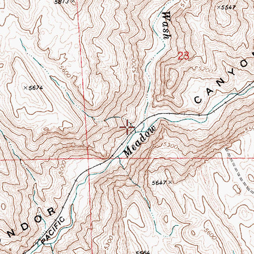 Topographic Map of Hamlight Canyon, NV