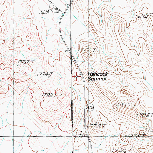 Topographic Map of Hancock Summit, NV