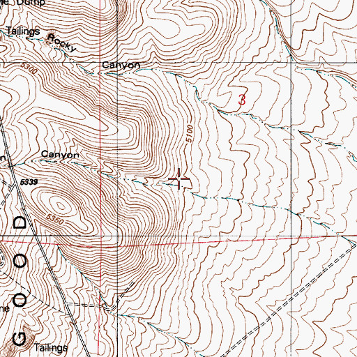 Topographic Map of Hansen Canyon, NV