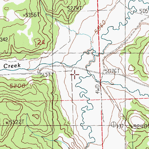 Topographic Map of Hardesty Creek, NV