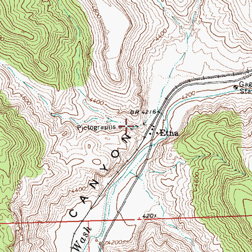 Topographic Map of Hardy Canyon, NV