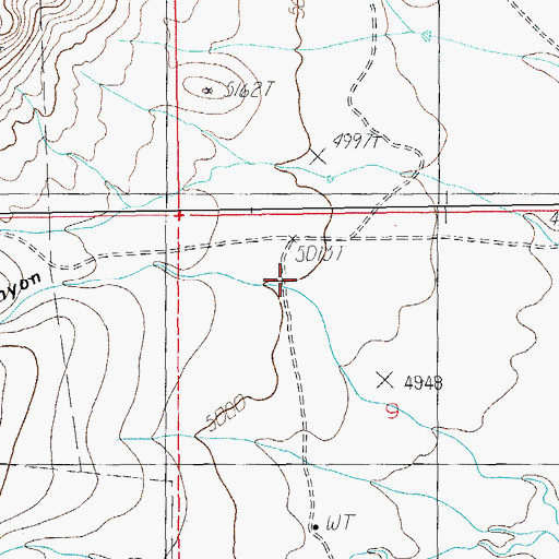 Topographic Map of Mulberry Canyon, AZ