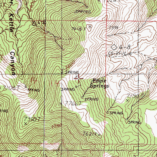 Topographic Map of Hare Canyon, NV