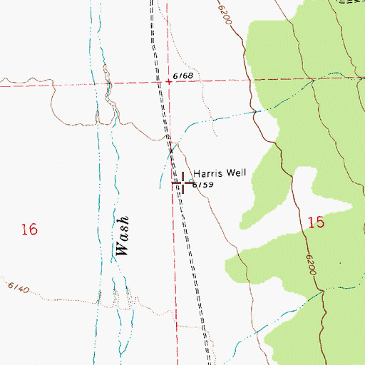 Topographic Map of Harris Well, NV