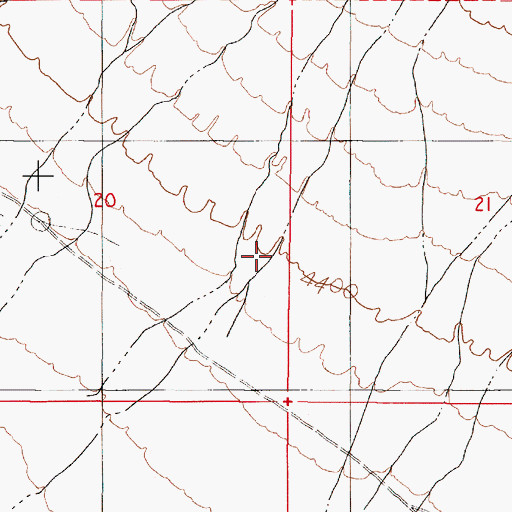 Topographic Map of Harrison Canyon, NV