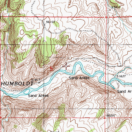 Topographic Map of Hastings Cut-Off, NV