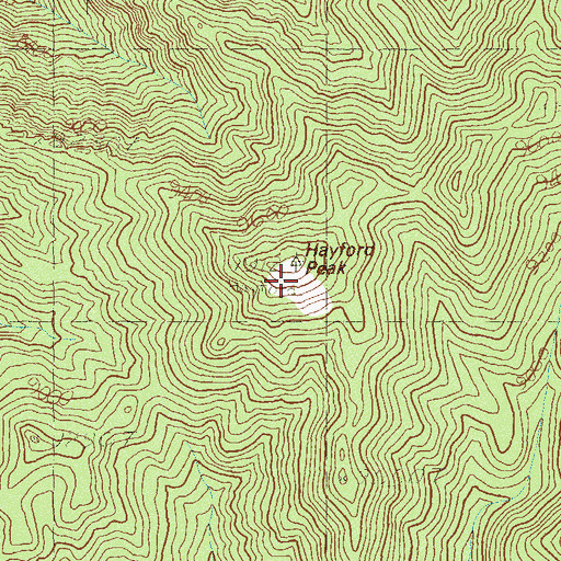 Topographic Map of Hayford Peak, NV