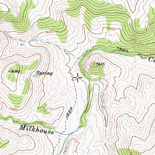 Topographic Map of Haypress Creek, NV