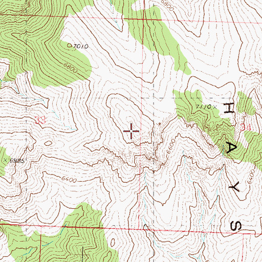 Topographic Map of Hays Canyon Range, NV