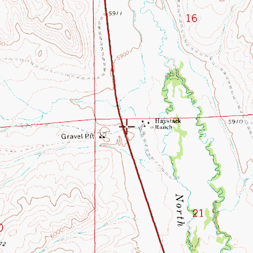 Topographic Map of Haystack Ranch, NV
