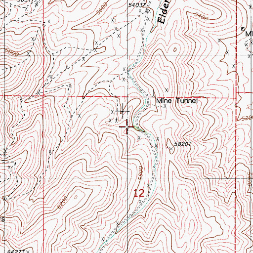 Topographic Map of Healey Cabins, NV