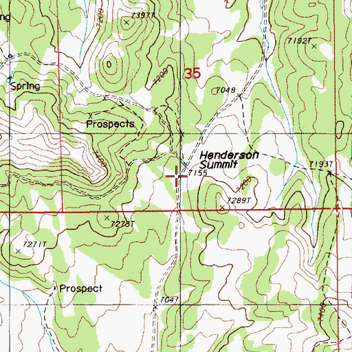 Topographic Map of Henderson Summit, NV