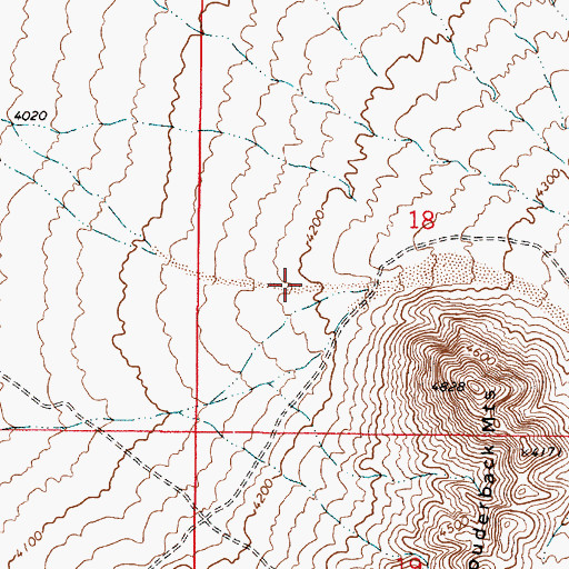 Topographic Map of Hercules Canyon, NV