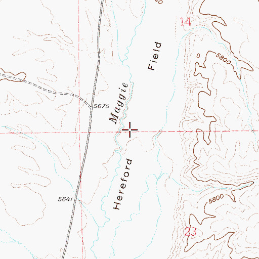 Topographic Map of Hereford Field, NV