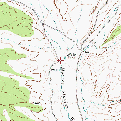 Topographic Map of Hicks Station Wash, NV