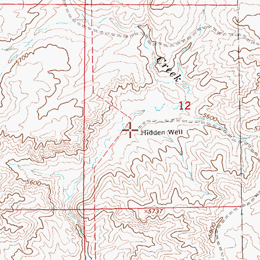 Topographic Map of Hidden Well, NV