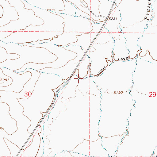 Topographic Map of High Line Canal, NV
