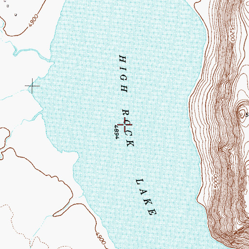Topographic Map of High Rock Lake, NV