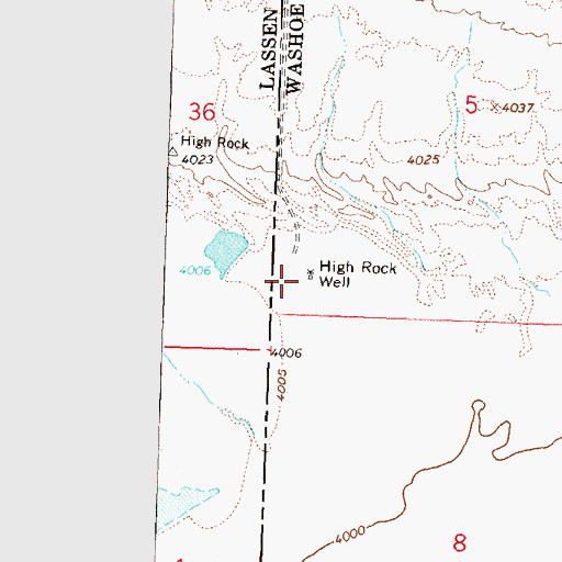 Topographic Map of High Rock Well, NV