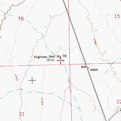Topographic Map of Highway Well Number Seventy-eight, NV
