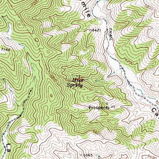 Topographic Map of Hike Spring, NV